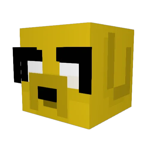 shadowtown Minecraft avatar head, 3D render