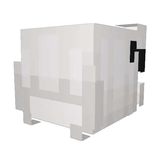 shadowware Minecraft avatar head, 3D render