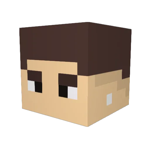 shadowxdd Minecraft avatar head, 3D render