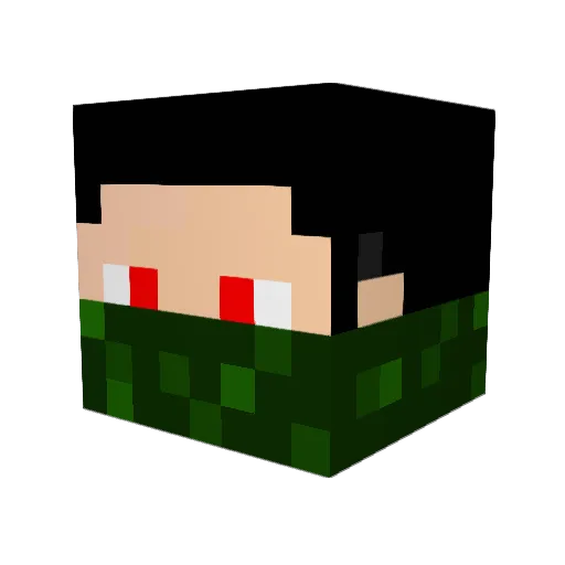 shadowzap14 Minecraft avatar head, 3D render