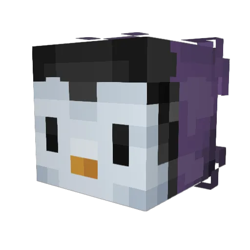 shady_penguin Minecraft avatar head, 3D render