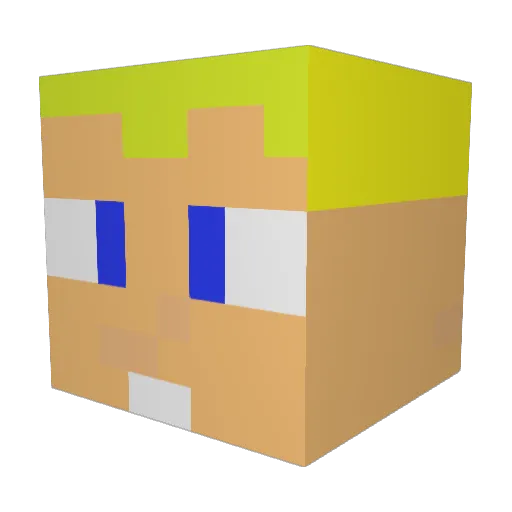 shafer131 Minecraft avatar head, 3D render
