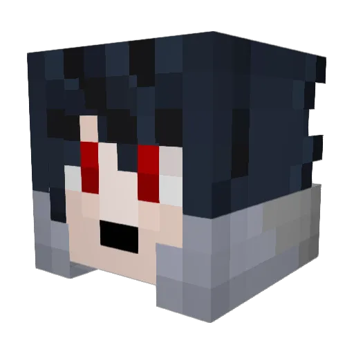 shaggun Minecraft avatar head, 3D render
