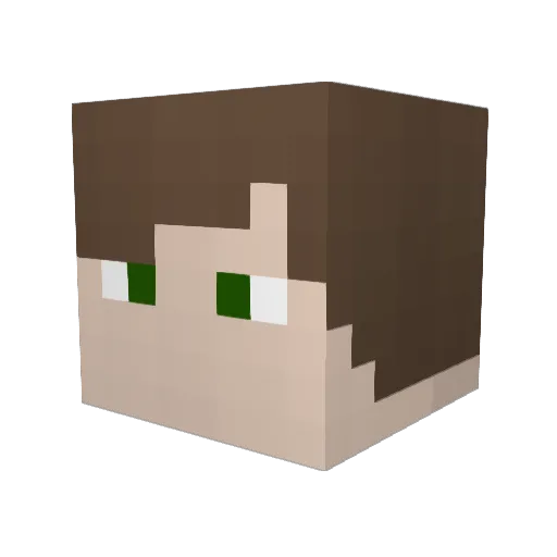 shaheermh Minecraft avatar head, 3D render