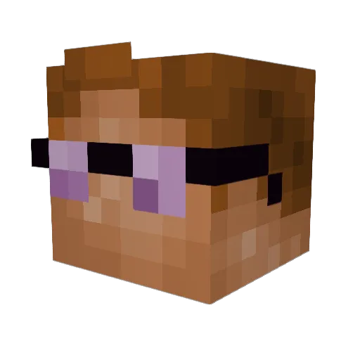shaikhob Minecraft avatar head, 3D render
