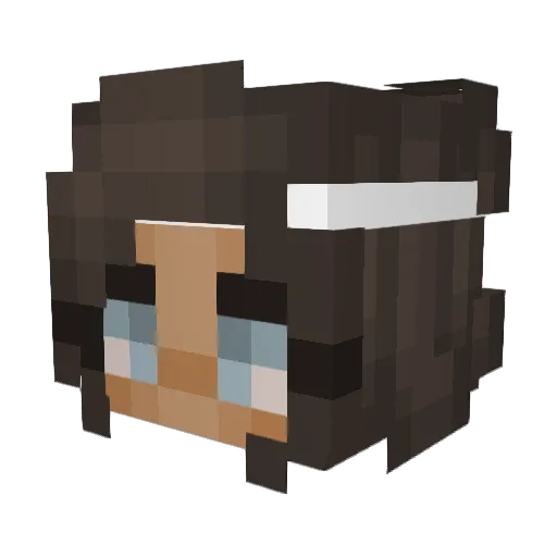 shakoko Minecraft avatar head, 3D render