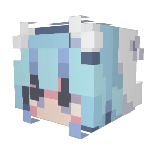 shalemon Minecraft avatar head, 3D render