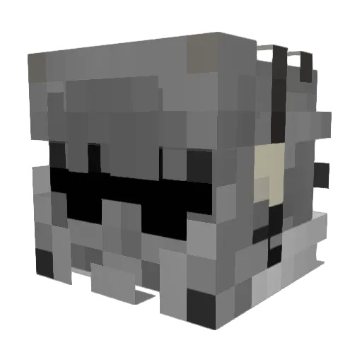 shaluponische Minecraft avatar head, 3D render