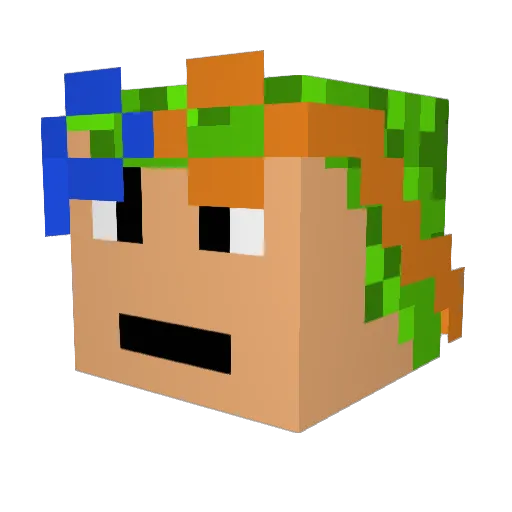 shambeda Minecraft avatar head, 3D render