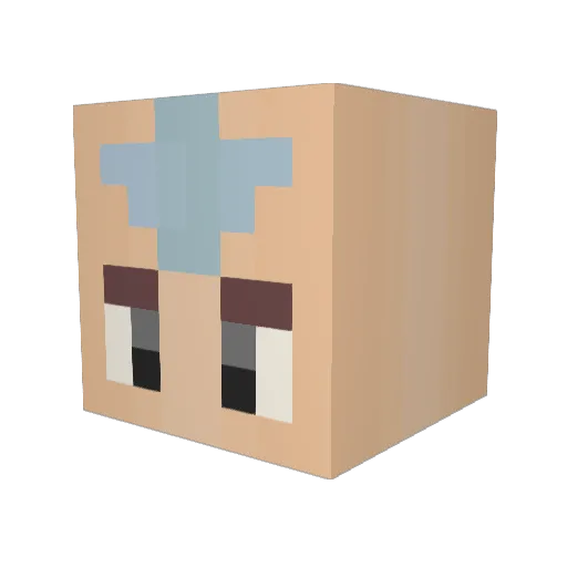 shambledd Minecraft avatar head, 3D render