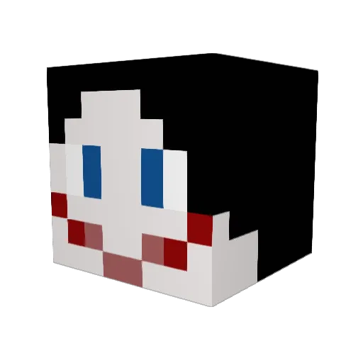 shamblese Minecraft avatar head, 3D render