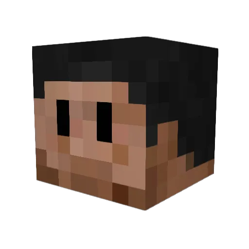 shamster Minecraft avatar head, 3D render