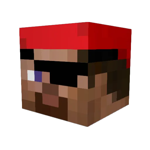 shanaah Minecraft avatar head, 3D render