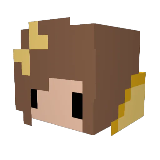 shananapeel Minecraft avatar head, 3D render