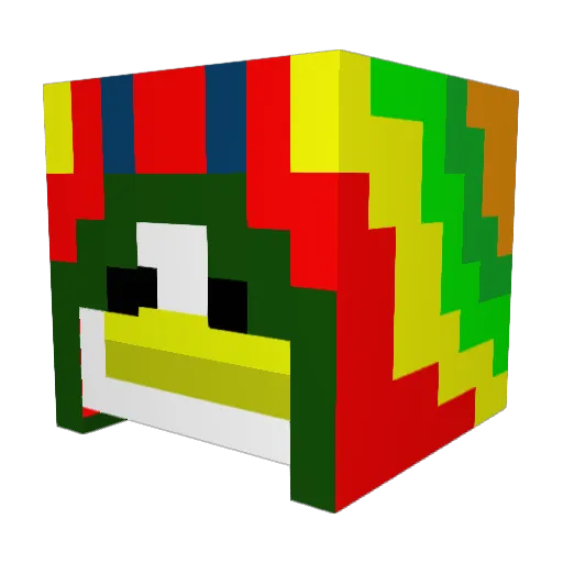 shandrago Minecraft avatar head, 3D render