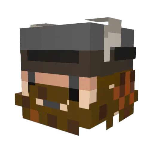 shanerd Minecraft avatar head, 3D render