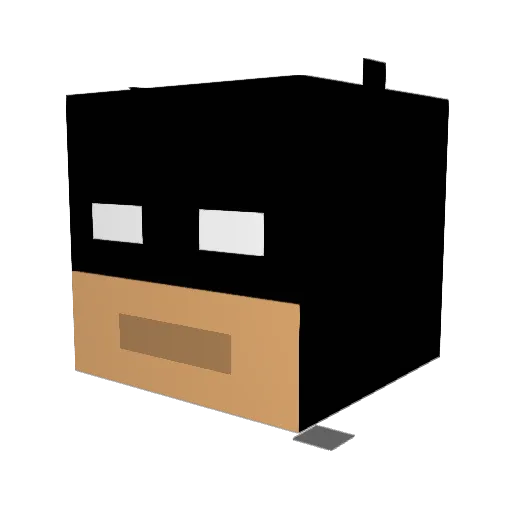shank_U Minecraft avatar head, 3D render