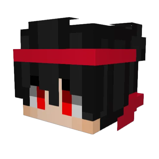 shanks_q Minecraft avatar head, 3D render