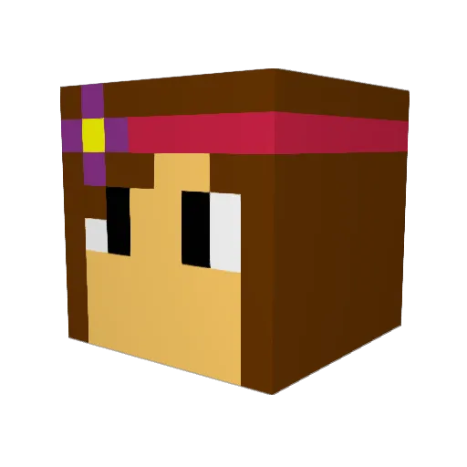 shannyjune Minecraft avatar head, 3D render