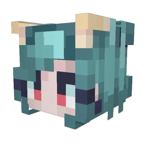 shanxu Minecraft avatar head, 3D render