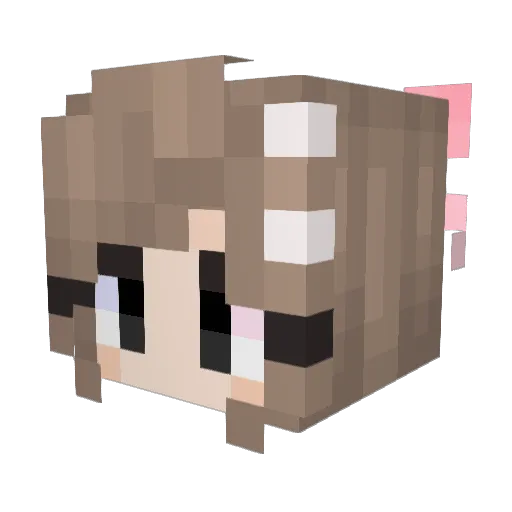 shaobing233 Minecraft avatar head, 3D render