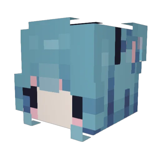 shaonu Minecraft avatar head, 3D render