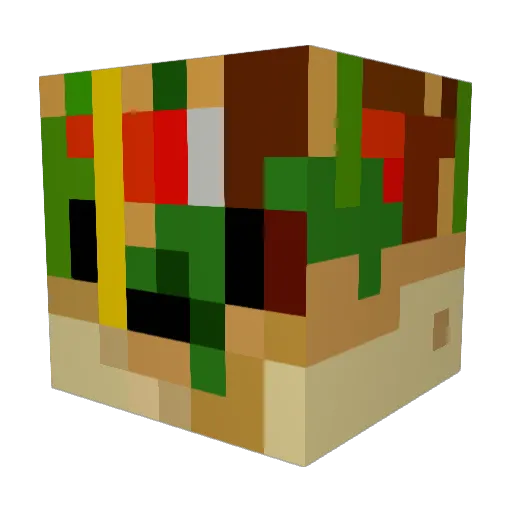 shaorma2000 Minecraft avatar head, 3D render