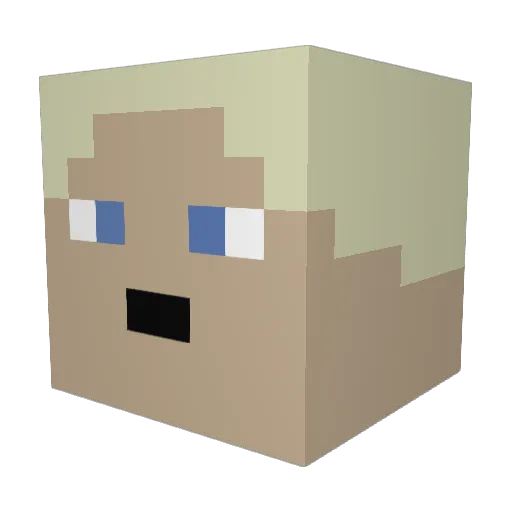 shaqattackdayum Minecraft avatar head, 3D render