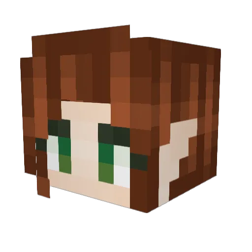 shaqcutie Minecraft avatar head, 3D render