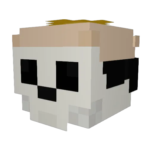 shaqyryr Minecraft avatar head, 3D render