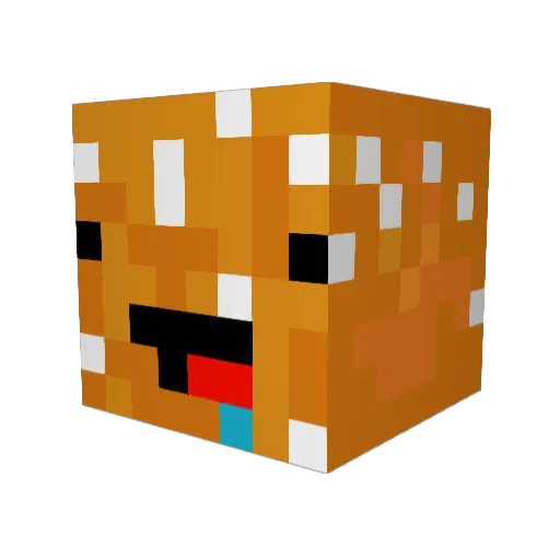 shaqzou Minecraft avatar head, 3D render