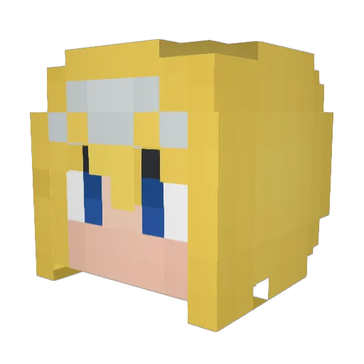 shara0104 Minecraft avatar head, 3D render