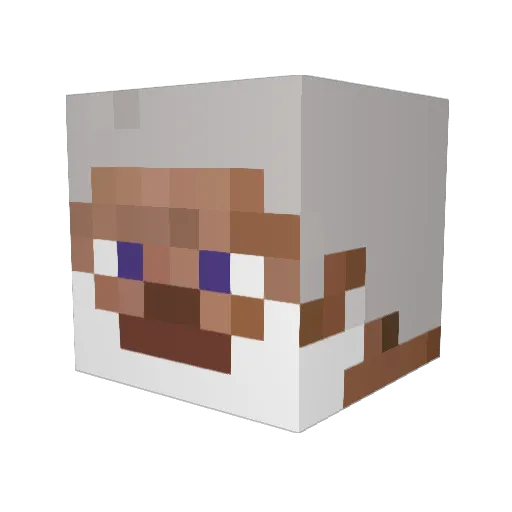 sharaku Minecraft avatar head, 3D render