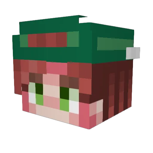 sharaoff Minecraft avatar head, 3D render