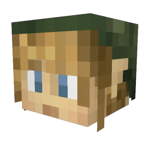 shards1 Minecraft avatar head, 3D render