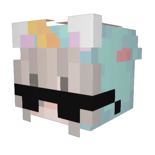 sharecome Minecraft avatar head, 3D render