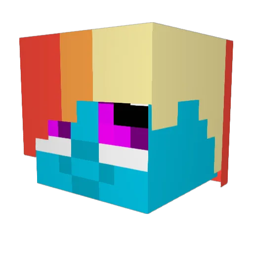 sharinganmike Minecraft avatar head, 3D render