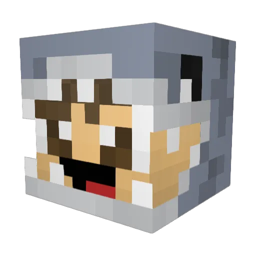 shark18stc Minecraft avatar head, 3D render