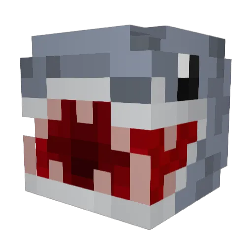 shark2k15 Minecraft avatar head, 3D render