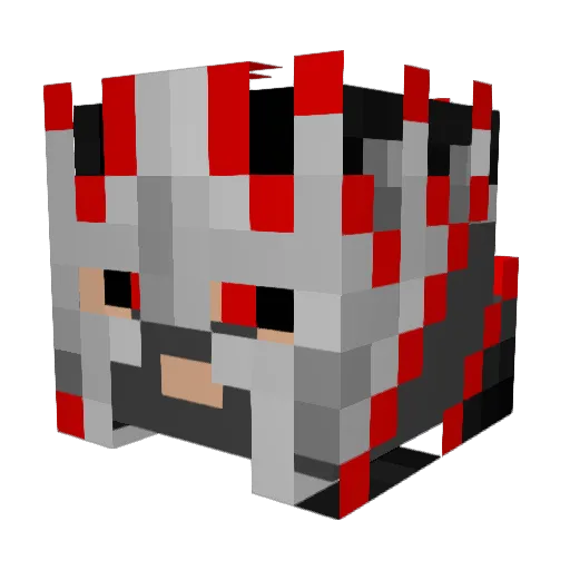 shark_man_t Minecraft avatar head, 3D render