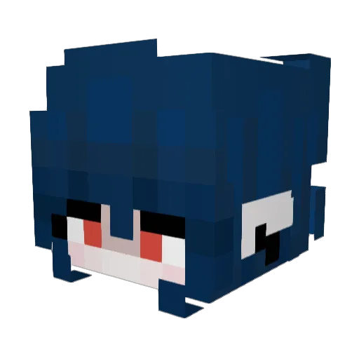 sharkastar Minecraft avatar head, 3D render