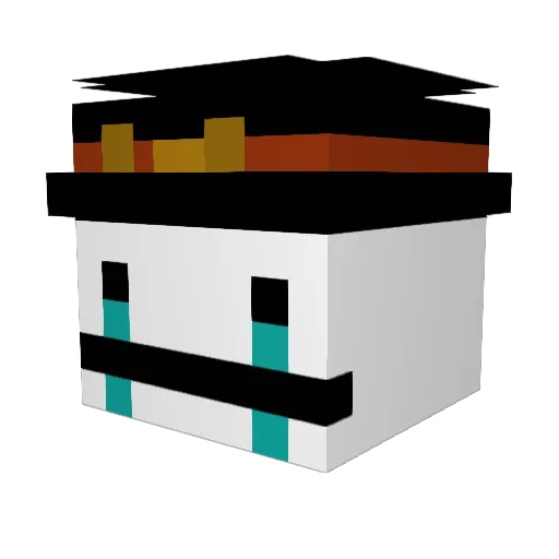 sharkbait2408 Minecraft avatar head, 3D render