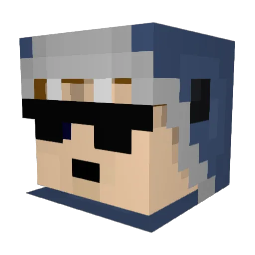 sharkboy2233 Minecraft avatar head, 3D render