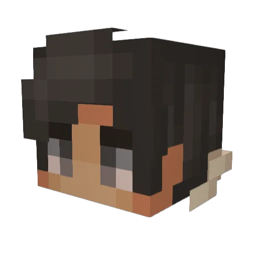 sharkbrgo Minecraft avatar head, 3D render