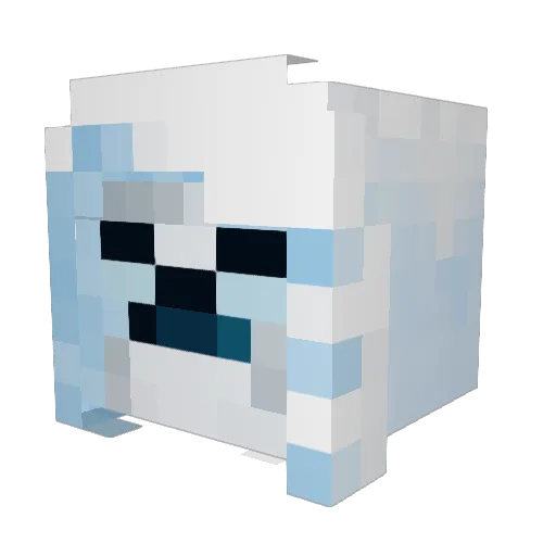 sharkies Minecraft avatar head, 3D render