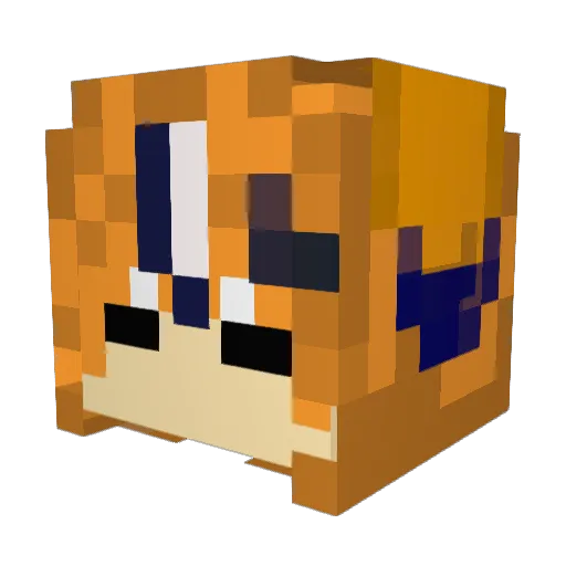 sharkkun0129 Minecraft avatar head, 3D render