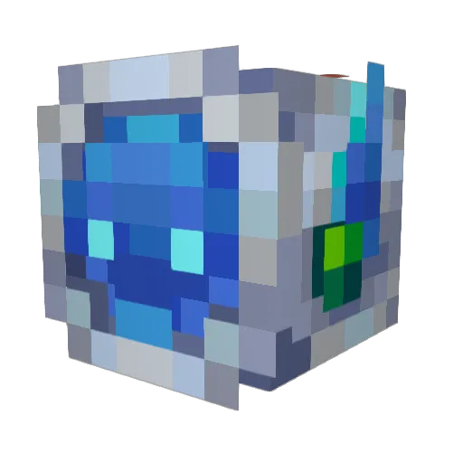 sharkoii Minecraft avatar head, 3D render