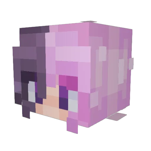 sharksbyte Minecraft avatar head, 3D render