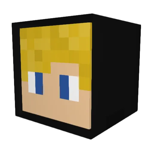 sharksfearme Minecraft avatar head, 3D render