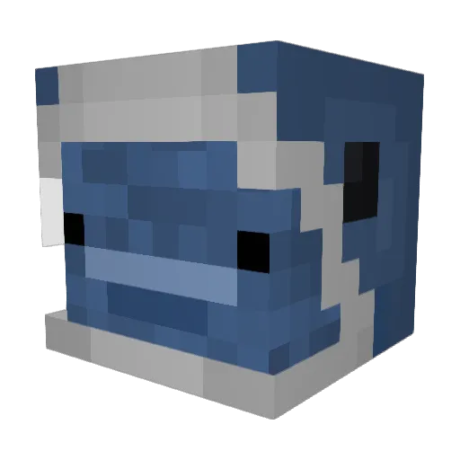 sharksg Minecraft avatar head, 3D render